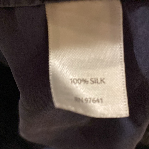 J. Jill women’s Blue Casual Shirt - 100% silk - large - peasant blouse style - Picture 3 of 7